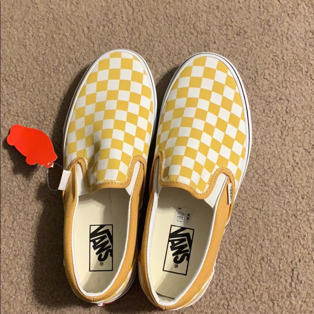 Yellow checkered vans